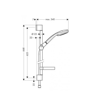Душевой набор Hansgrohe Cromа 100 Vario 27772000
