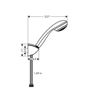 Душевой набор Hansgrohe Crometta 85 1jet PorterC 27577000