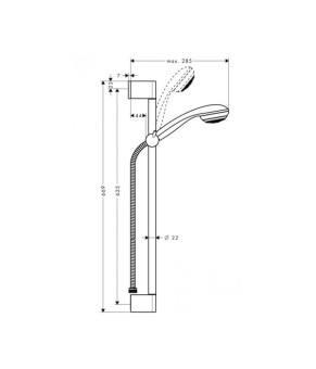 Душевой набор Hansgrohe Crometta 85 27728000