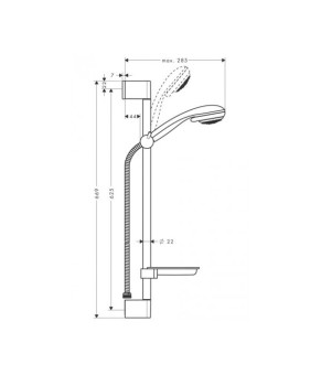 Душевой набор Hansgrohe Crometta 85 Vario 27764000