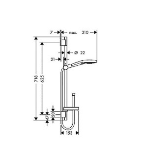 Душевой набор Hansgrohe Raindance Select S 120/Unica S Puro 26630000