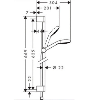 Душевой набор Hansgrohe Croma Select E Vario 26582400