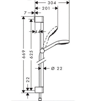Душевой набор Hansgrohe Croma Select E Multi 26580400
