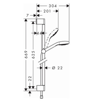 Душевой набор Hansgrohe Croma Select E 26584400