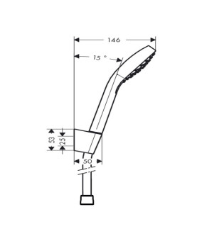 Душевой набор Hansgrohe Croma Select E 1jet Porter Set 26412400
