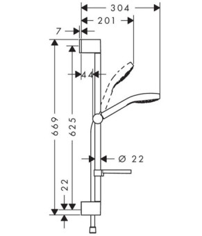 Душевой набор Hansgrohe Croma Select E Vario 26586400