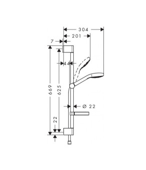 Душевой набор Hansgrohe Croma Select S Vario 26566400