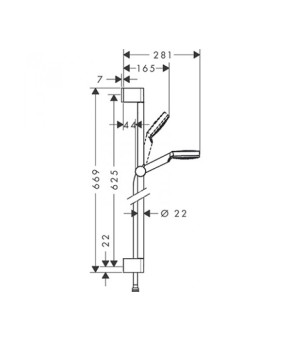 Душевой набор Hansgrohe Crometta 1jet 26533400
