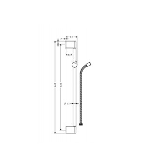Штанга для душа Hansgrohe Unica Crometta 27615000