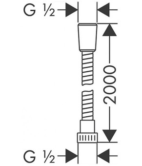 Шланг душевой Hansgrohe Metaflex C 28264000