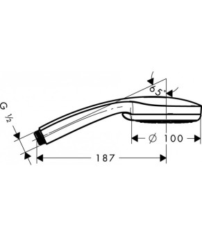 Ручной душ Hansgrohe Croma 100 Multi 28536000