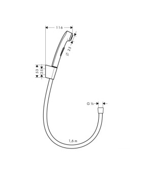 Гигиенический душ Hansgrohe 32128000