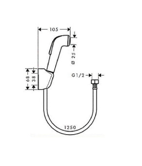 Гигиенический душ Hansgrohe Porter 32127000