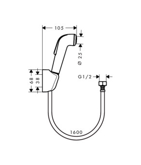 Гигиенический душ Hansgrohe Porter 32122000