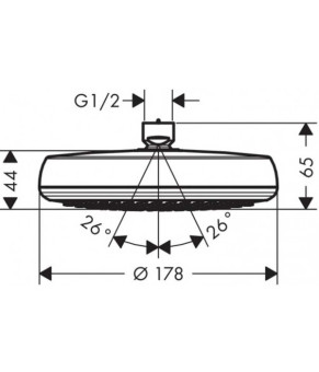 Верхний душ Hansgrohe Crometta 160 26577400