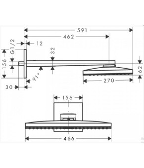 Верхний душ Hansgrohe Rainmaker Select 24013400