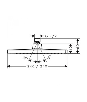 Верхний душ Hansgrohe Crometta E 240 1jet 26726000