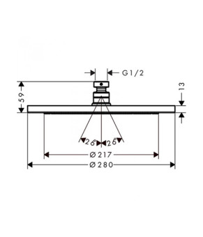 Верхний душ Hansgrohe Croma 26220000