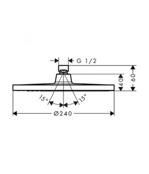 Верхний душ Hansgrohe Crometta S 240 1jet 26723000