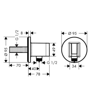 Держатель Hansgrohe Fixfit Porter S 26487000