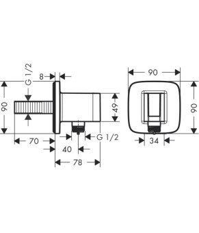 Держатель Hansgrohe Fixfit Porter E 26485000