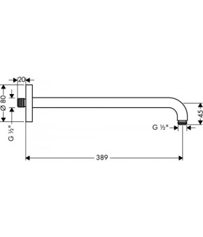 Кронштейн для душа Hansgrohe 27413000