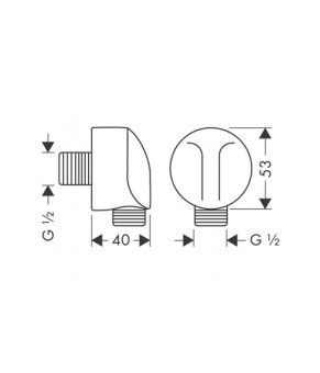 Шланговое подсоединение Hansgrohe Fixfit 27454000