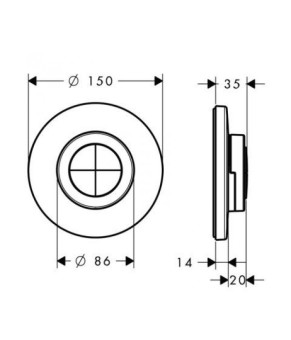 Наружная часть Hansgrohe iControl мobile 15942000