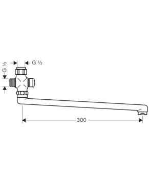 Излив для ванны Hansgrohe Metropol 14495000