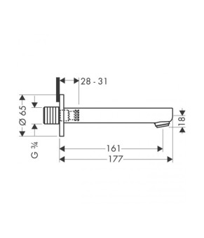 Излив для ванны Hansgrohe 14420000