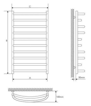 Полотенцесушитель Laris Евромикс П10 Э 500x900 73207100