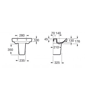 Полупьедестал Roca Senso Square A337512000