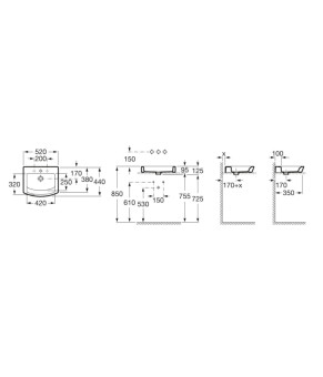Умывальник Roca HALL A32788200H