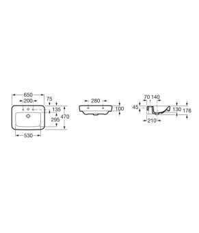 Умывальник Roca Senso Square A32751A000