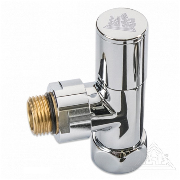 Кран угловой Laris LUXON 1/2" - 3/4" ОБЫЧНЫЙ   ЭКСЦЕНТРИКИ 2ШТ. (LX-8202)