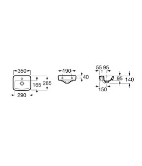Умывальник Roca Senso Square A32751D000