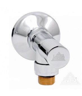 Кран угловой Laris LUXON 1/2" - 3/4" ОБЫЧНЫЙ   ЭКСЦЕНТРИКИ 2ШТ. (LX-8202)
