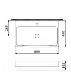 Умивальник SCALA ARCH 80x48 з переливом (1078-001-0126)