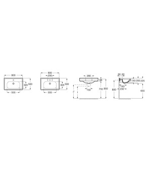 Умывальник Roca Carmen A3270A0003