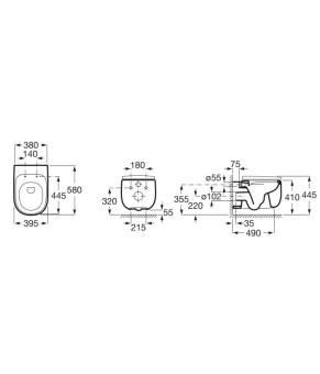 Унитаз Roca Beyond A3460B7000
