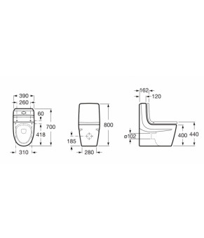 Спинка для сиденья унитаза Roca A80165AF7T