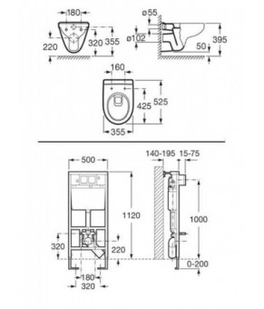 Комплект инсталляции Roca A89009000V