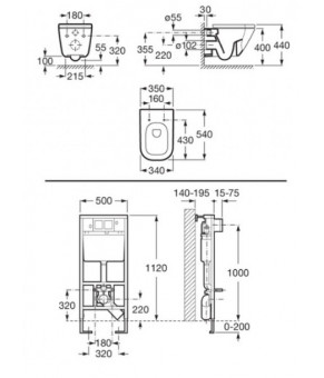 Комплект инсталляции Roca A89009000G