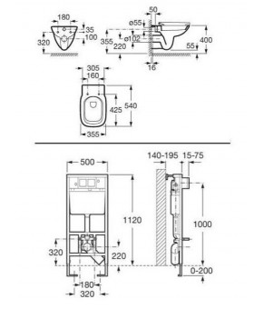Комплект инсталляции Roca A89009000E