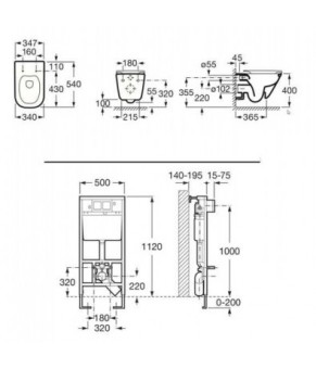 Комплект инсталляции Roca A89009000R