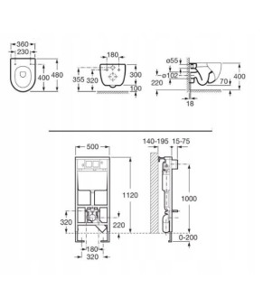 Комплект инсталляции Roca A89009000D
