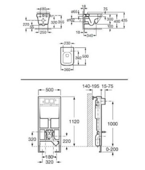 Комплект инсталляции Roca A89009000P