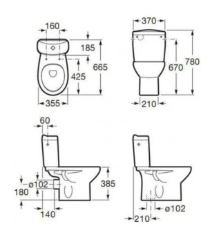 Унитаз Roca A34M395000