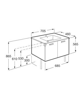 Тумба с раковиной Roca A855853422