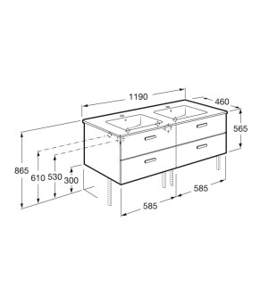Тумба с раковиной Roca A855850422
